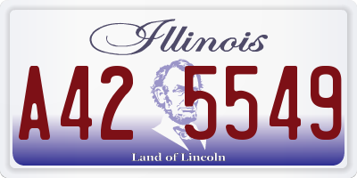 IL license plate A425549