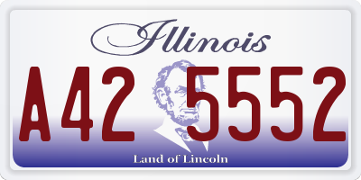 IL license plate A425552