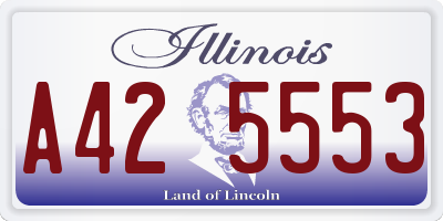 IL license plate A425553