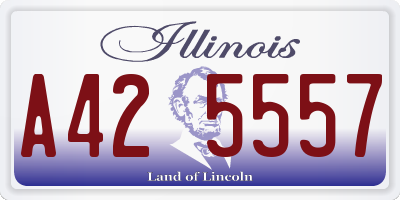 IL license plate A425557