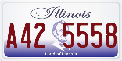 IL license plate A425558