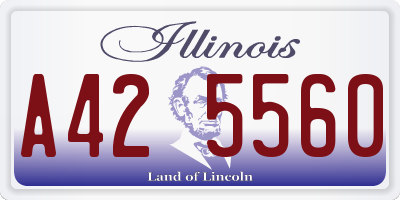 IL license plate A425560