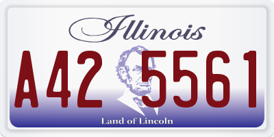 IL license plate A425561