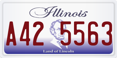 IL license plate A425563