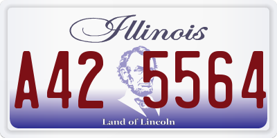 IL license plate A425564