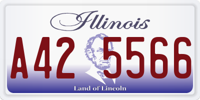 IL license plate A425566