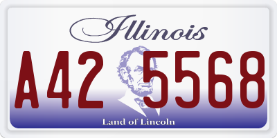 IL license plate A425568