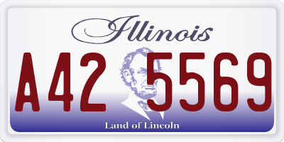 IL license plate A425569