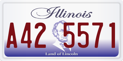 IL license plate A425571