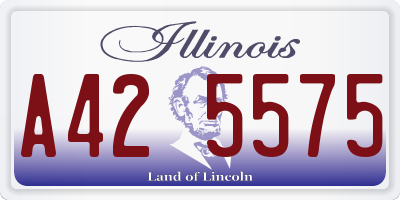 IL license plate A425575