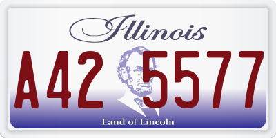 IL license plate A425577
