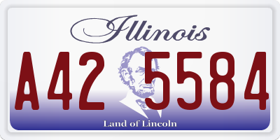 IL license plate A425584