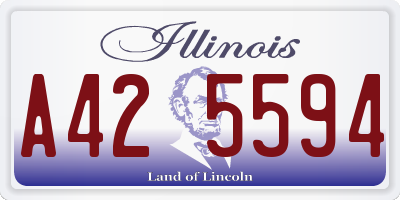 IL license plate A425594