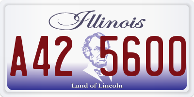 IL license plate A425600