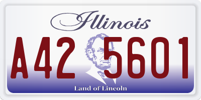IL license plate A425601