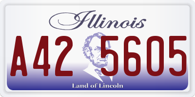 IL license plate A425605