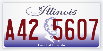 IL license plate A425607