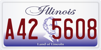 IL license plate A425608