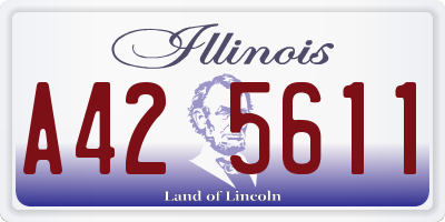 IL license plate A425611