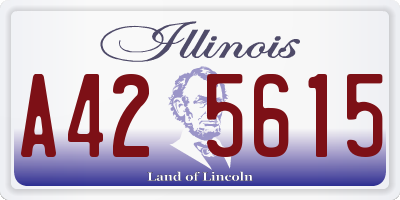 IL license plate A425615