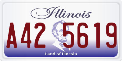 IL license plate A425619