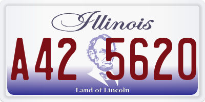 IL license plate A425620