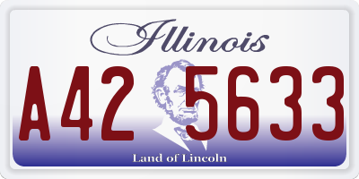 IL license plate A425633