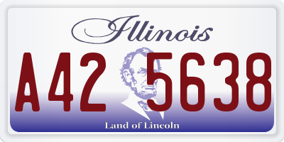 IL license plate A425638