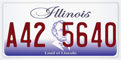 IL license plate A425640