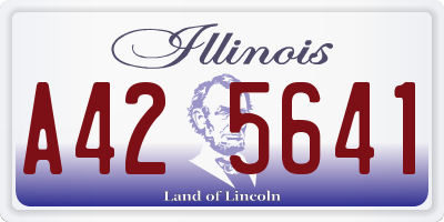 IL license plate A425641
