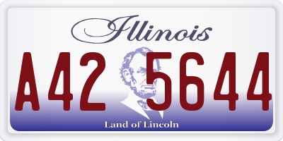 IL license plate A425644
