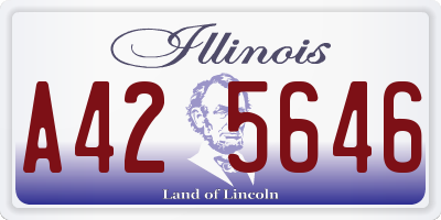 IL license plate A425646