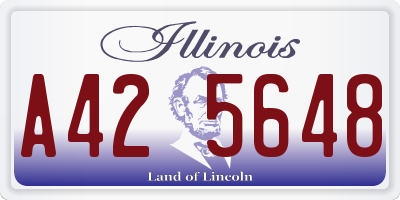 IL license plate A425648