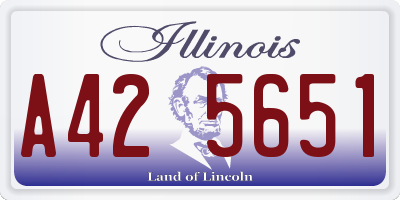 IL license plate A425651