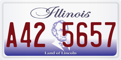 IL license plate A425657