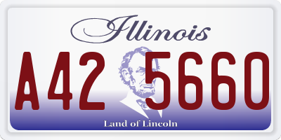 IL license plate A425660