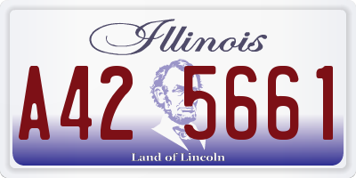 IL license plate A425661
