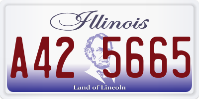 IL license plate A425665