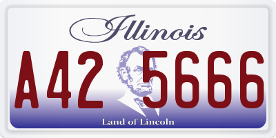 IL license plate A425666