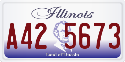 IL license plate A425673