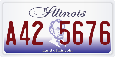 IL license plate A425676