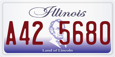 IL license plate A425680