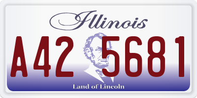 IL license plate A425681