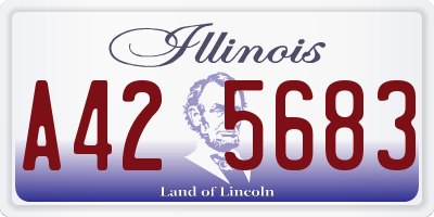 IL license plate A425683
