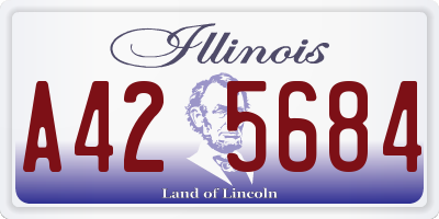 IL license plate A425684