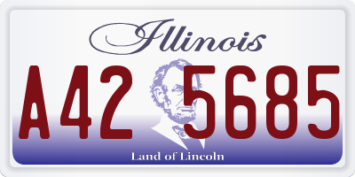 IL license plate A425685