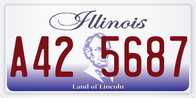 IL license plate A425687