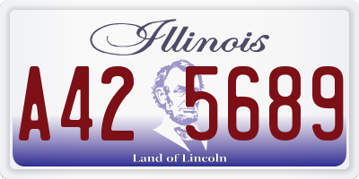 IL license plate A425689