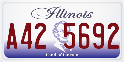 IL license plate A425692