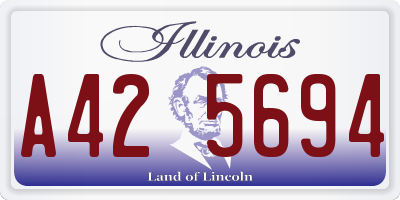 IL license plate A425694